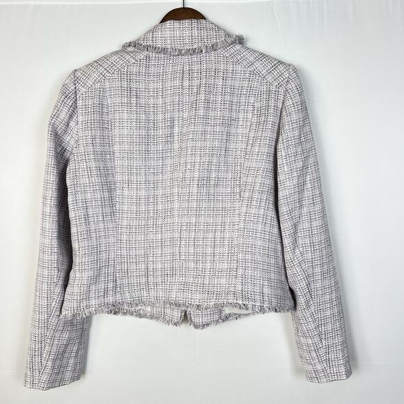 NWT White House black market tweed blazer Sz 14 Purple White - Picture 9 of 10